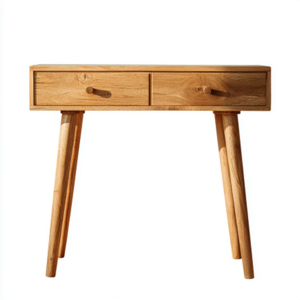 Stół do jadalni z naturalnego drewna dębowego - 90 x 45 x 75