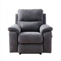 Fotel relaksacyjny w kolorze szarym do użytku domowego z tkaniny - 85 x 90 x 100
