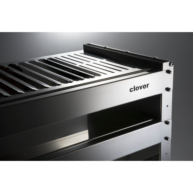 Grill węglowy Clover z kółkami ze stali nierdzewnej,(Por omisión)
