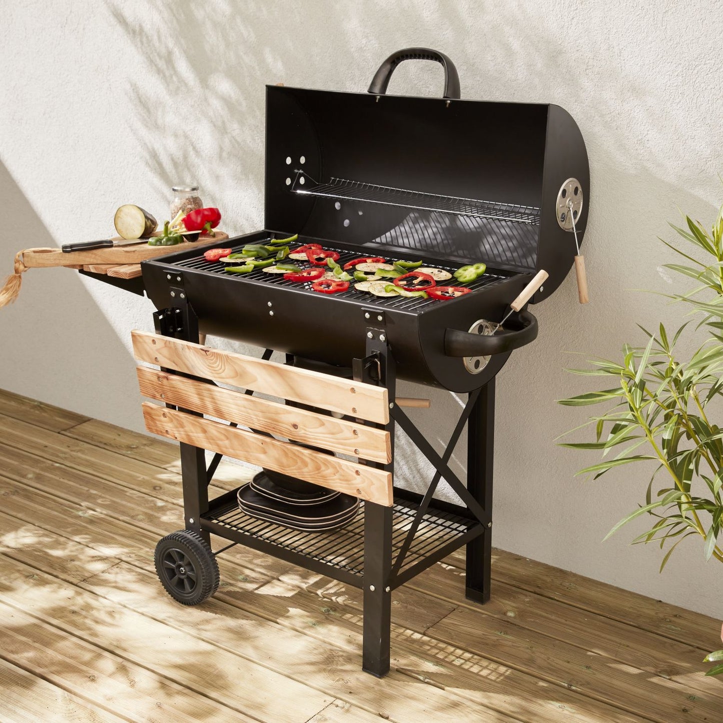 Grill węglowy Serge Black z pojemnikiem na popiół -(Por omisión)