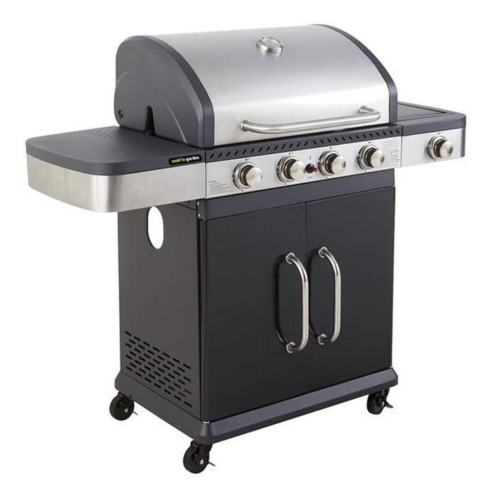 Grill gazowy Cook'in Garden na nogach, 4 palniki, 14,5 kW - Am064sbi(Por omisión)